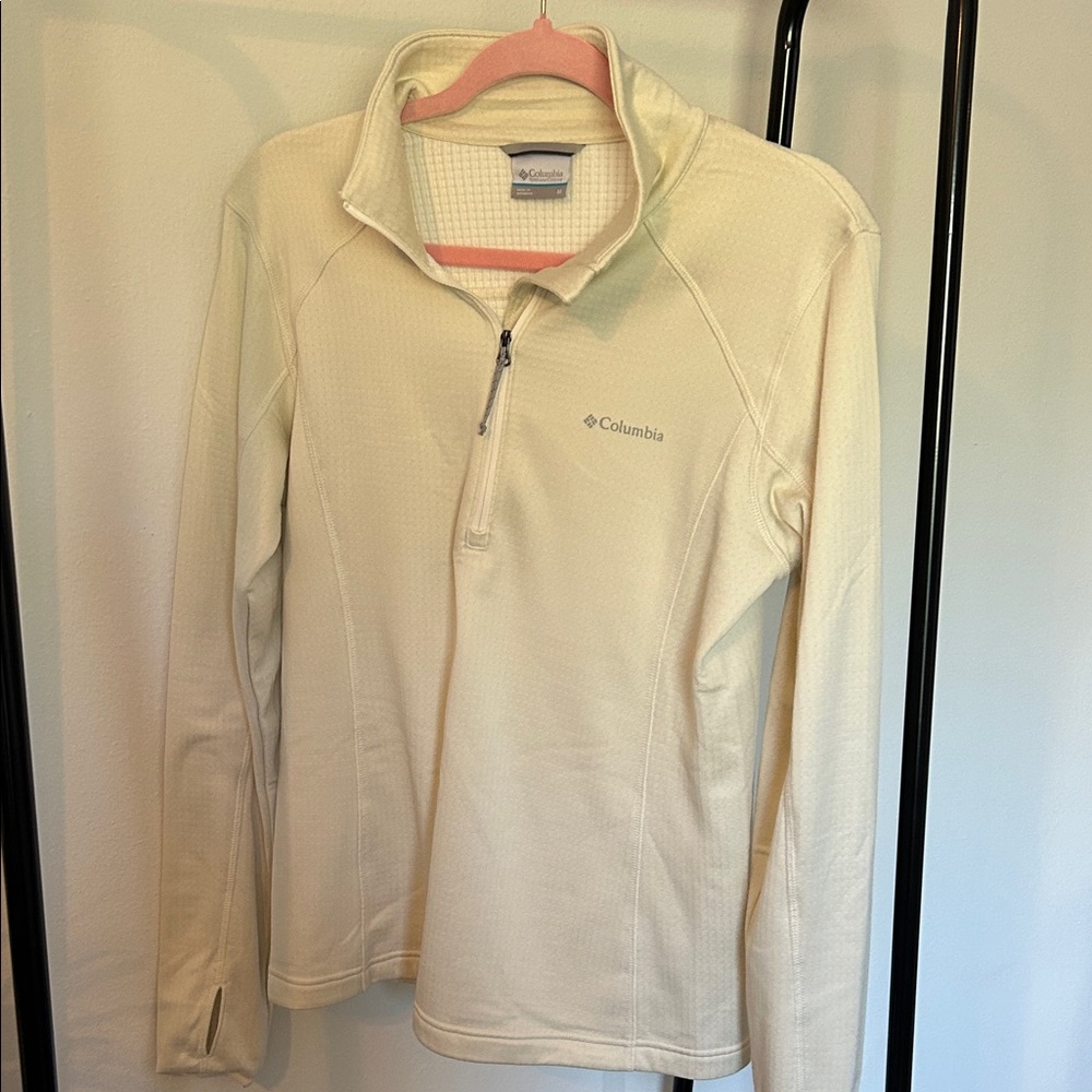 Columbia Off-White Quarter-Zip Fleece